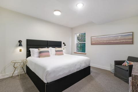 King size bed in a quiet private boutique hotel room