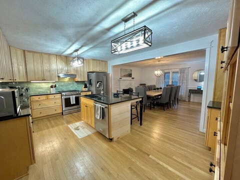 Main House: The kitchen is fully stocked with cookware and dishware