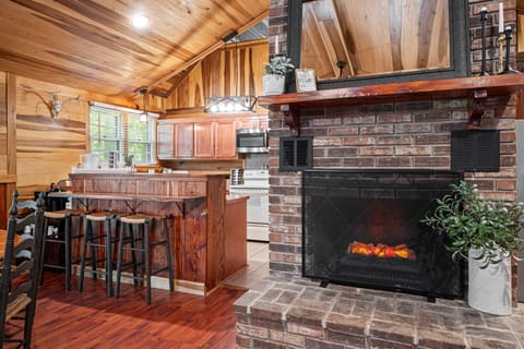 Electric Fireplace | Kitchen