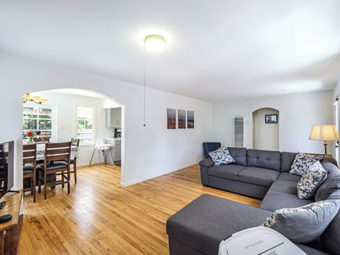 Living Room opens onto the dining room to make a large inviting space