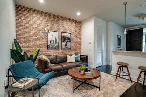 Urban style living room with designer furnishings