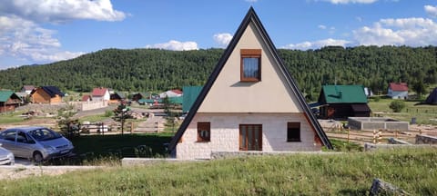 Look at those amazing mountains behind our house