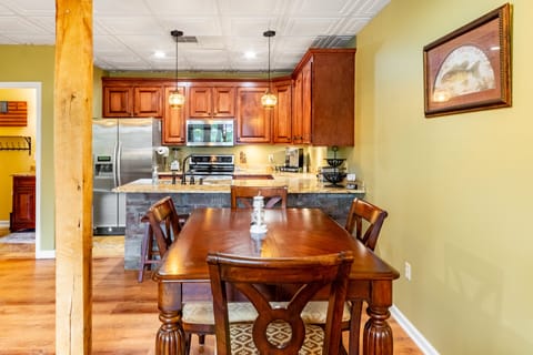 Lower level dining table for 4 - perfect for playing cards and games