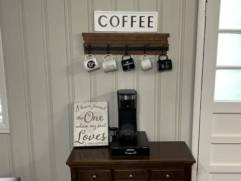 Enjoy the complementary coffee and tea bar. Morning coffee and afternoon tea.