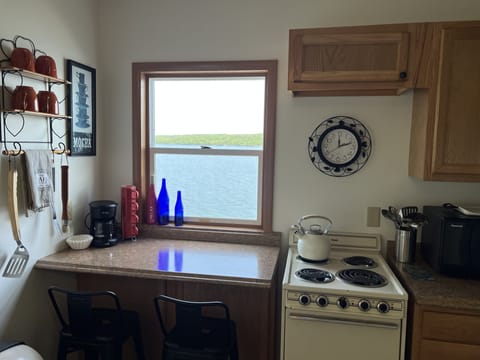 Third floor kitchenette with lake views (summer only). 