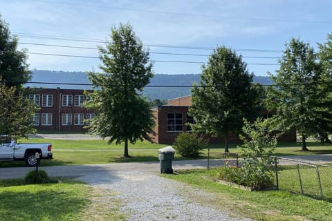 Beautiful view of Lookout Mountain and community center with children's play ground