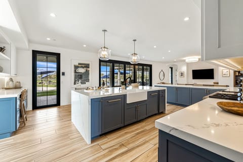Kitchen and family room