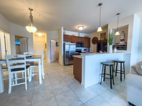 Dining area and kitchen