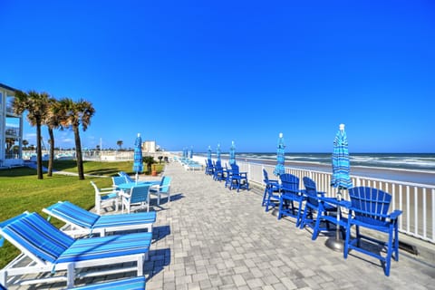 Oceanfront Pool Deck with Lounge Seating