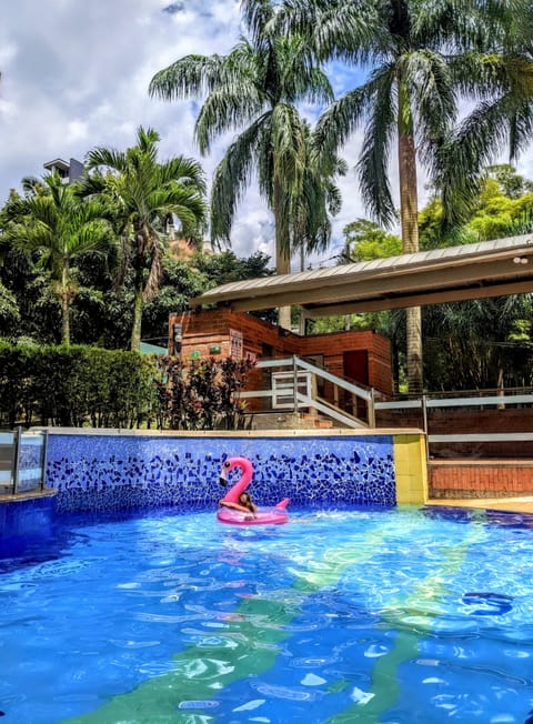 2 pools on the second story. 
