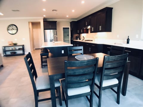 Dining table for 6 with patio access