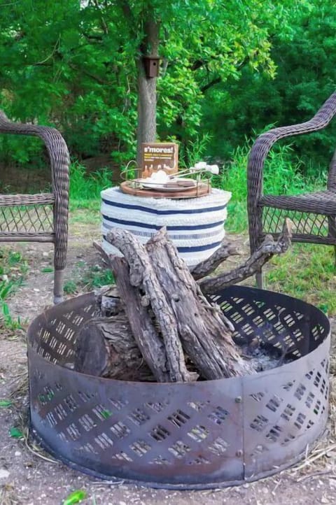Firepit in the backyard. 