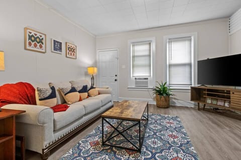 Cozy living room with smart TV 
