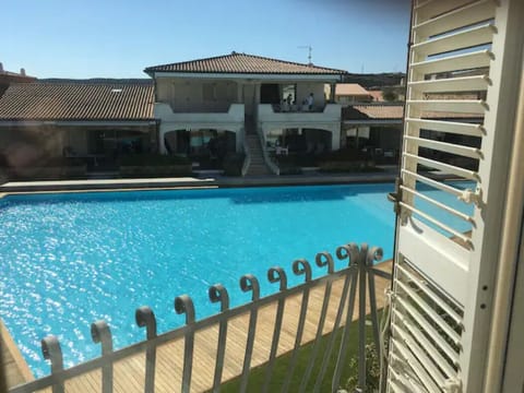 swimming pool view from bedroom