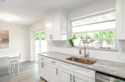 Kitchen and sliders to pool