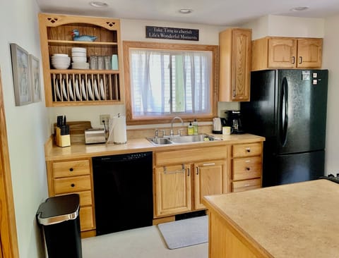 Well stocked kitchen with a variety of teas and coffee.
