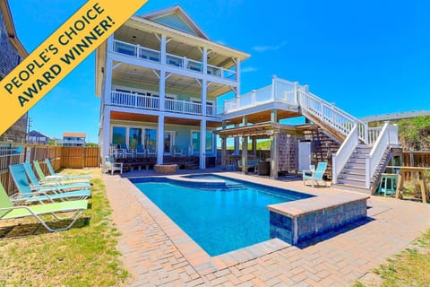 Rear exterior of Happy Sol! Private Pool, Kiddie Pool, Hot Tub, & More!