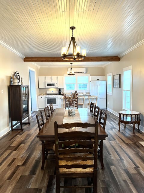 Dining and kitchen area.