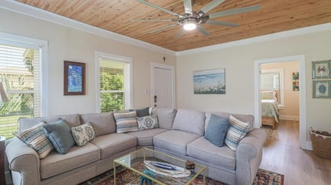 Large sectional sofa in the living room. Perfect for movie nights.