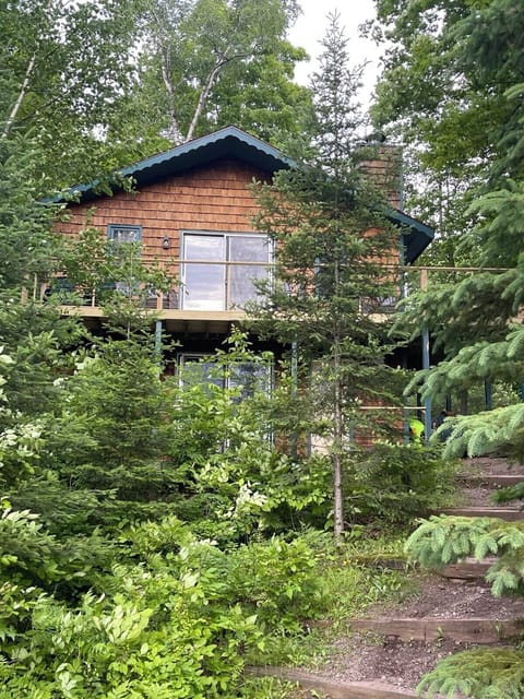 Cabin view from the beachfront. 