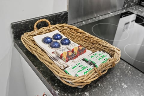 Start your stay right with our thoughtful welcome pack; featuring coffee pods, sweet treats, and a few essentials to help you settle in and feel at home from the moment you arrive.