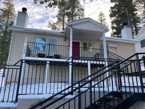 Front of Lake View Cabin#1 during winter