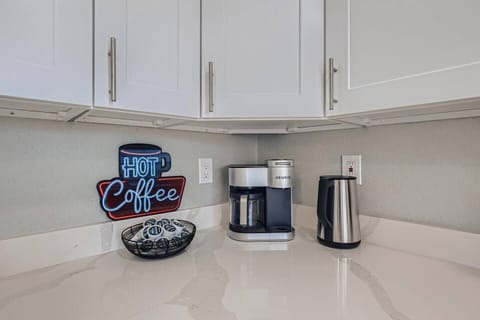 Stocked coffee and tea station