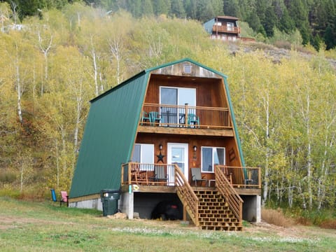 Gorgeous mountainside property!  Listen to the hillside of aspen. 