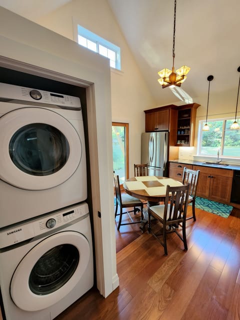 Laundry available in the closet.