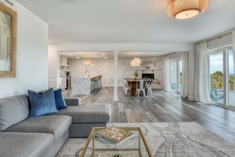 Living Room with Deck Access + Smart TV - Second Floor