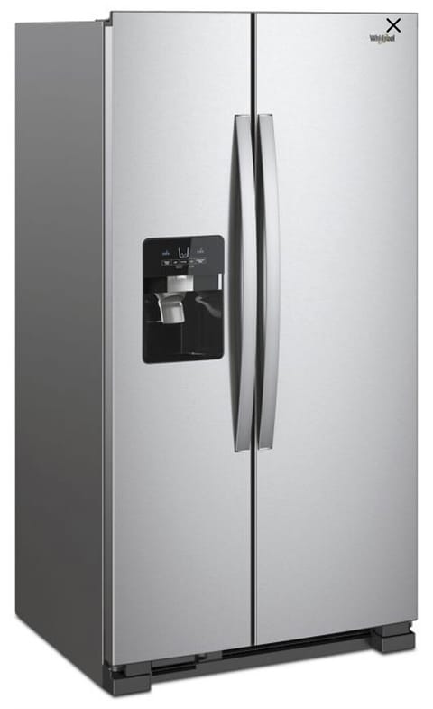 Brand New Whirlpool side-by-side with exterior filtered water/ice dispenser