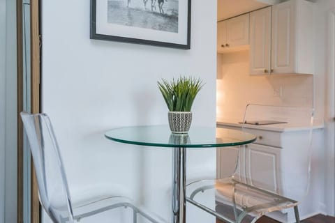 Seating for two at this table.