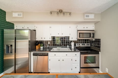 Kitchen is thoughtfully stocked with everything you'll need to cook meals