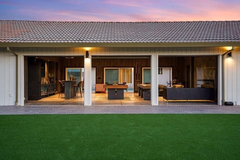 View of the game room from outside 