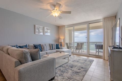 Gulf front living room.