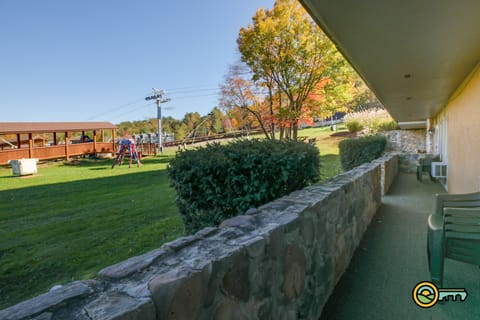 Terrace w/ ski slope view