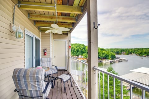 Lake Ozark Vacation Rental | 2BR | 2BA | 950 Sq Ft | Stairs Required for Access