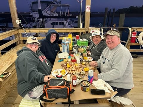 They wanted an Oyster Roast/Lowcountry Boil...so that's what we got them!