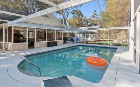 A private heated pool for your family to enjoy and the screens to keep out the bugs day and night