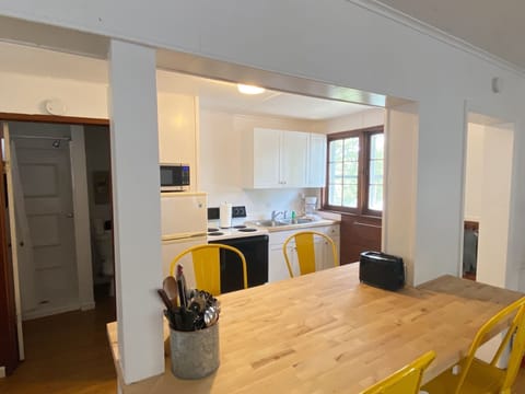 The small kitchenette is stocked with everything you need to cook great meals during your vacation.