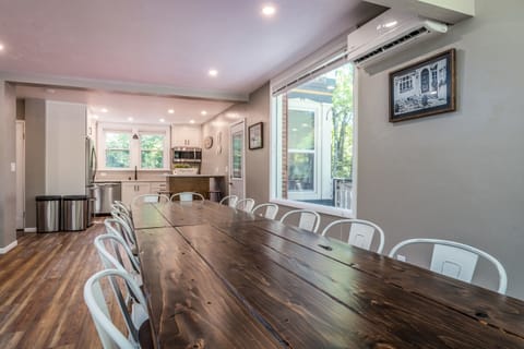 View of the first floor kitchen and dining area
