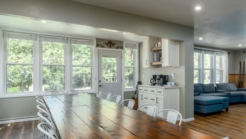 Custom made farmhouse table - perfect for those big family meals.