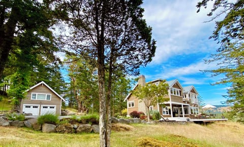 View of the buildings on the property.  