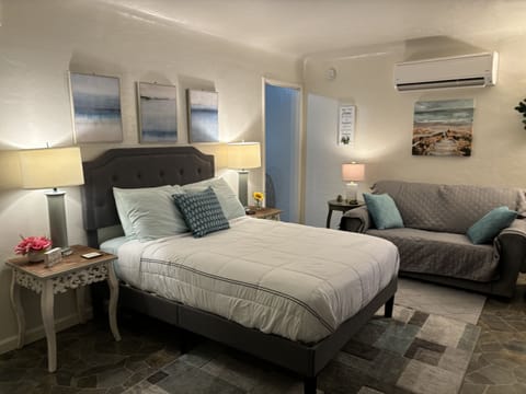 Comfortable full size bed.