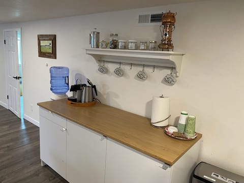 Close-up of the cabinetry. 