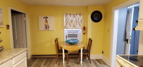 Welcome area on quaint little table.