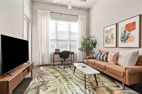 Recharge and refresh in this welcoming living space with a smart TV.