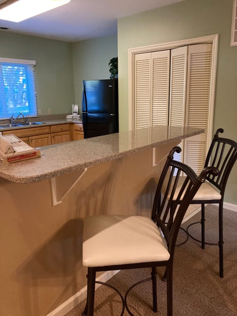 Kitchen with bar counter seating for 2