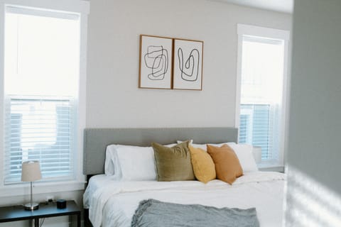 Primary bedroom. King bed, private full bath. 