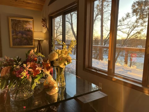Dinner table for overlooking the river